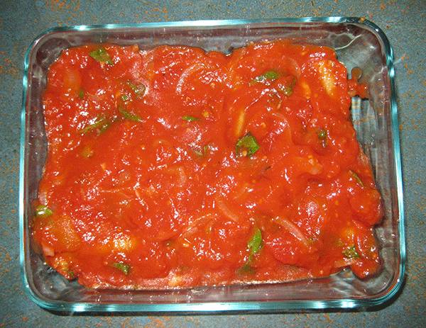 Cannelloni with tomato sauce